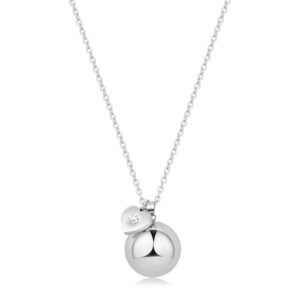 CHIAMA aNGELI S'AGAPO CON CUORE COLLANA GRAVIDANZA DA DONNA IN ACCIAIO NUOVO