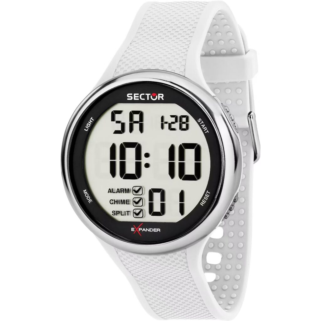 OROLOGIO SECTOR DIGITALE BIANCO EX-17 IN SILICONE BIANCO DA UOMO NUOVO