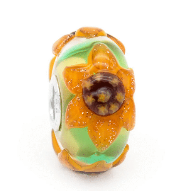 trollbeads campo di girasoli TGLBE-20458 country beads