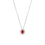Collana Mirco Visconti Kate con Rubino Birmano 0.42 ct e Diamanti 0.13 ct