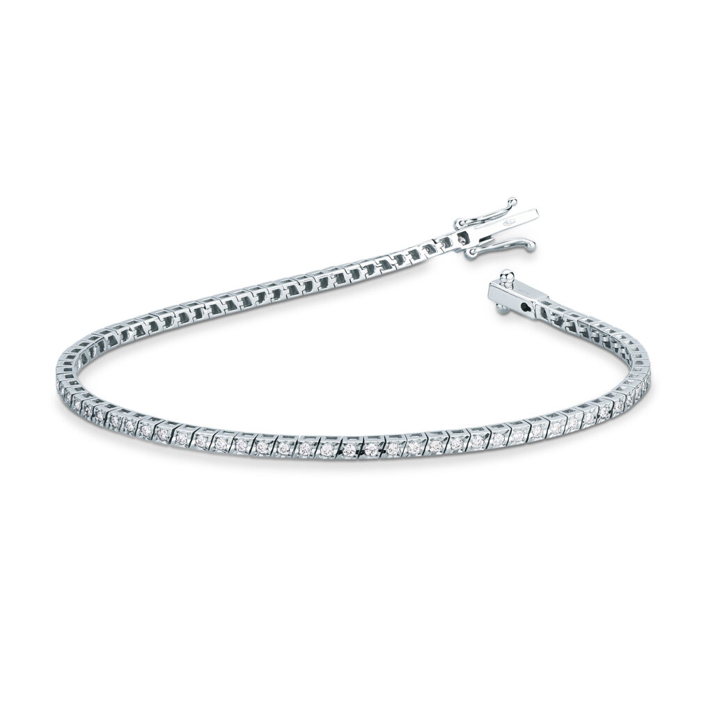 Mirco Visconti Tennis Bracciale in oro 18 kt con diamanti ct.0.72 G VS nuovo